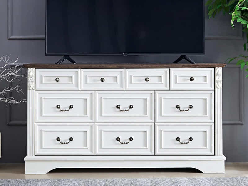 10 Drawer Chest White