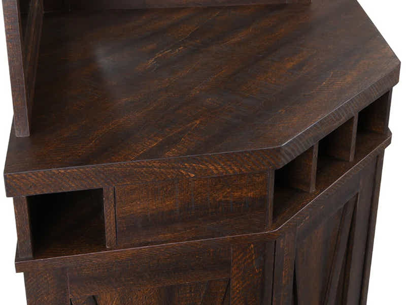 Corner Wine Cabinet - Brown
