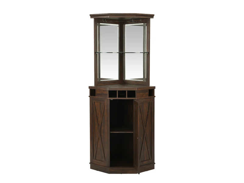 Corner Wine Cabinet - Brown