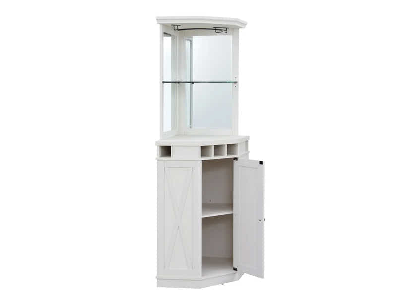Corner Wine Cabinet - White