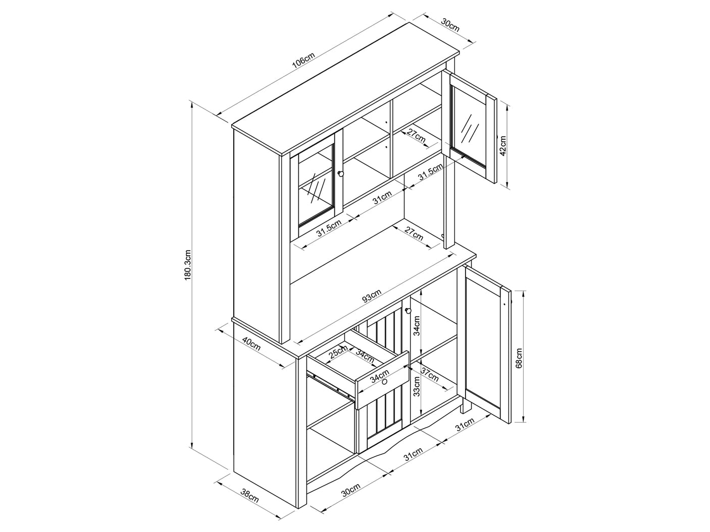 Kitchen Cabinet Grey