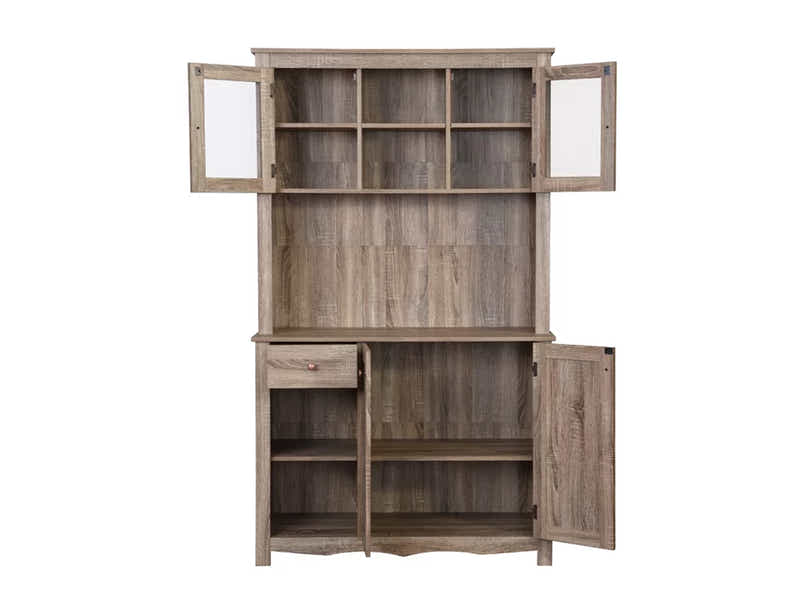 Grey Oak Kitchen Pantry Cabinet (Right)