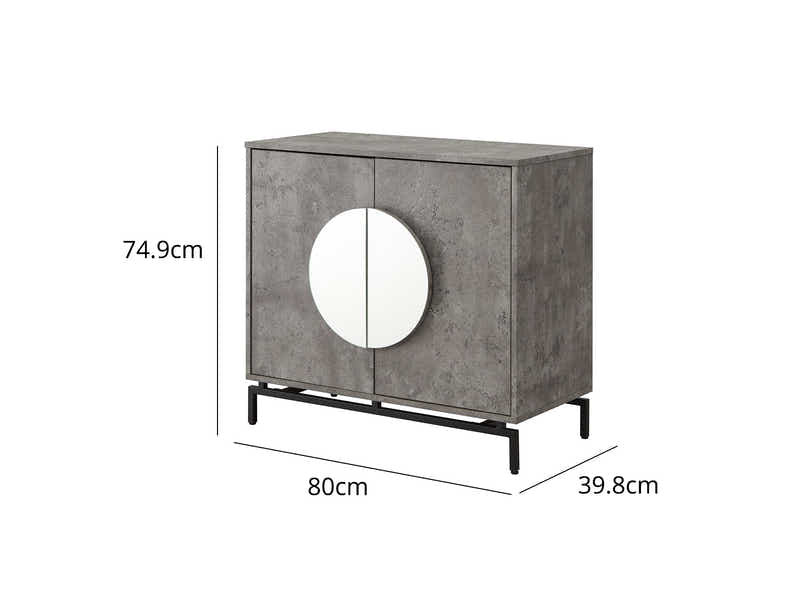 2-Door Wine Cabinet - Grey