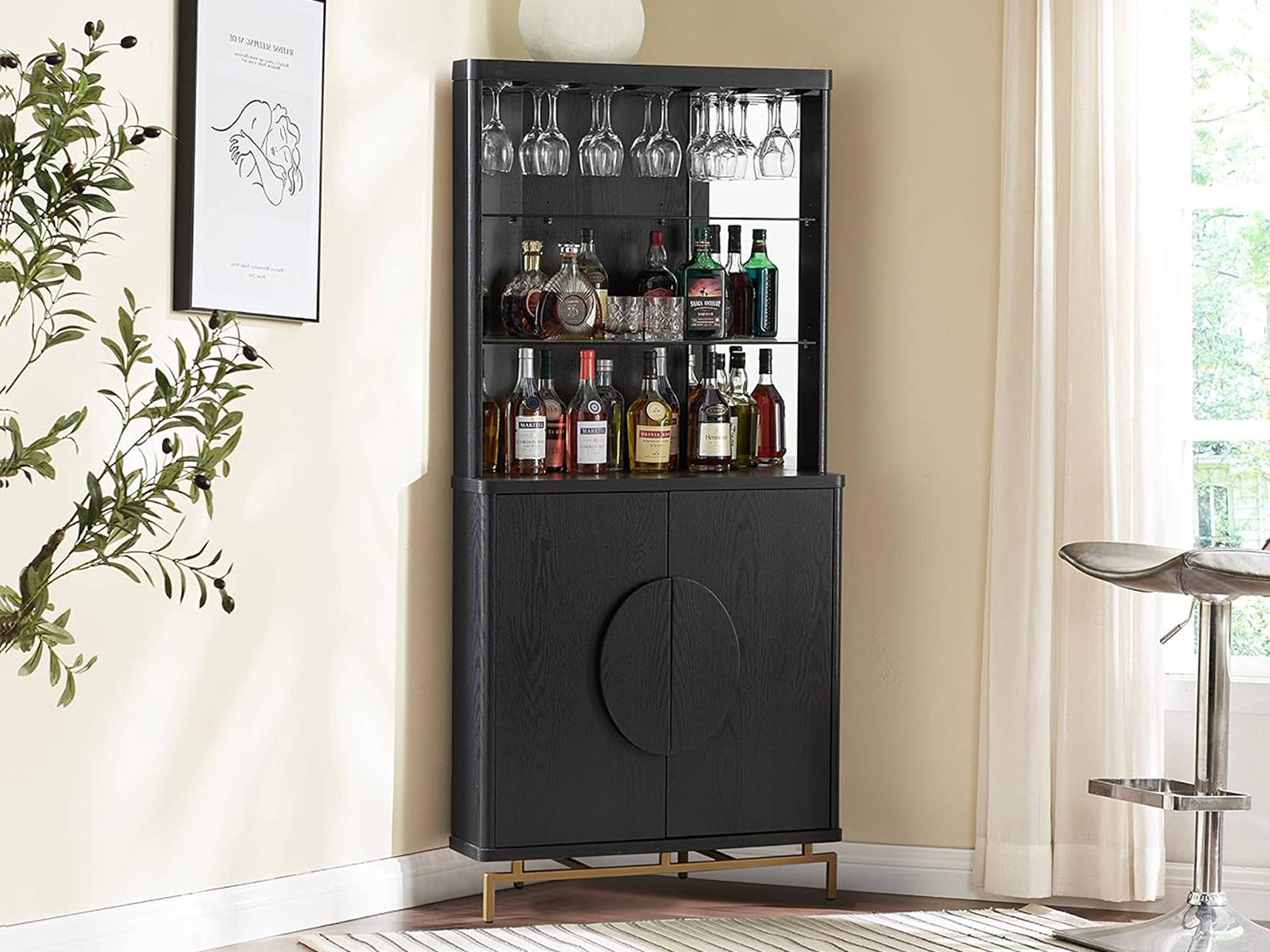 Wine Cabinet Black
