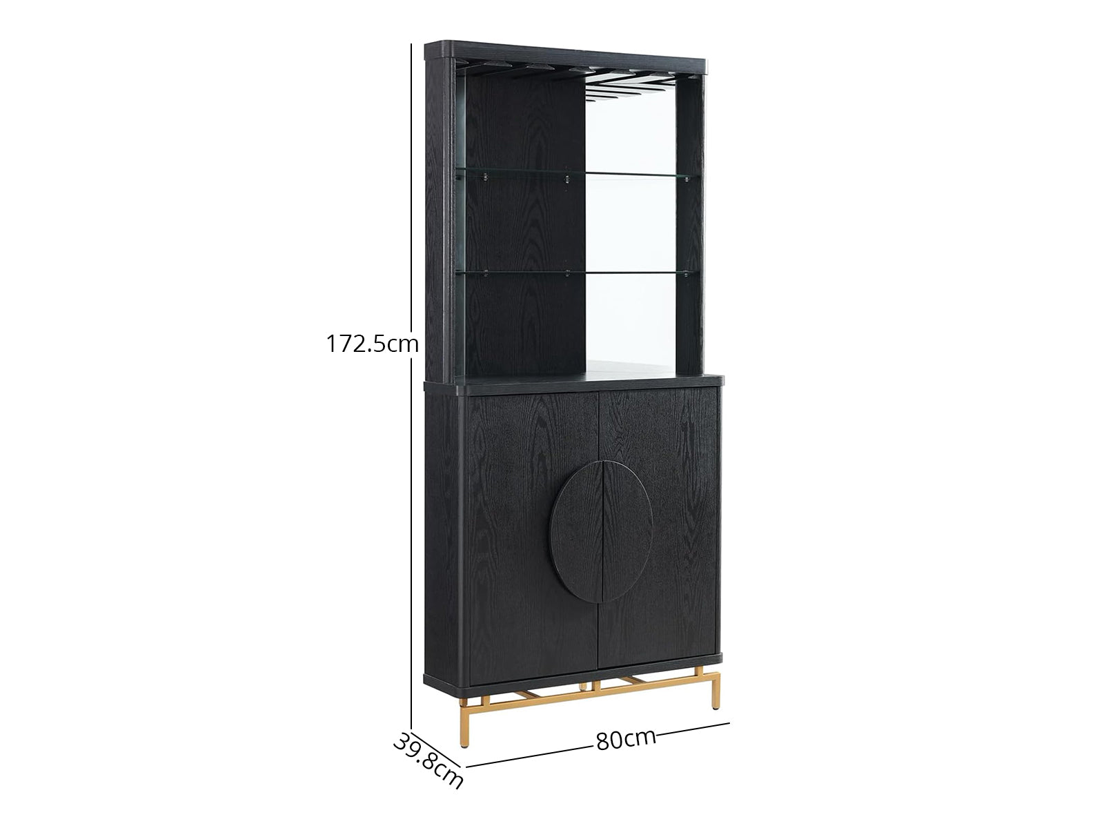 Wine Cabinet Black