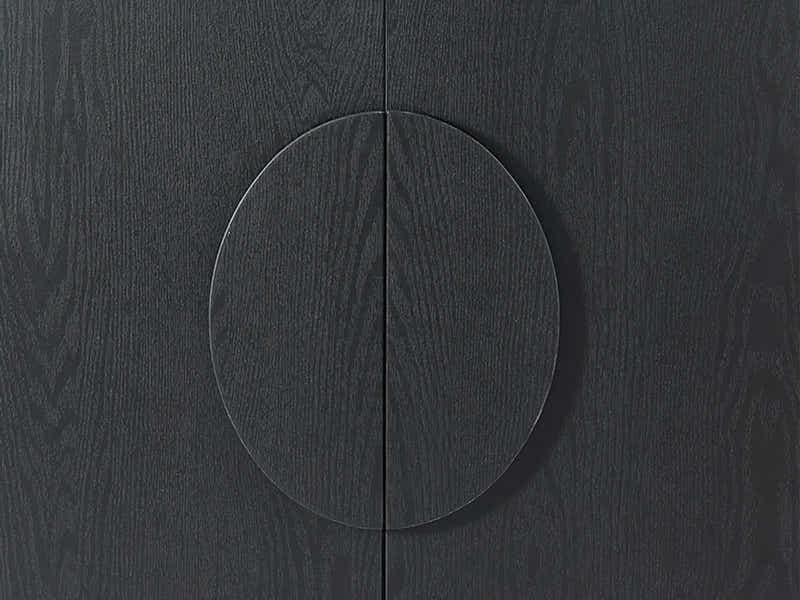 2-Door Corner Wine Cabinet - Black