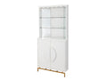 2-Door Corner Wine Cabinet - White