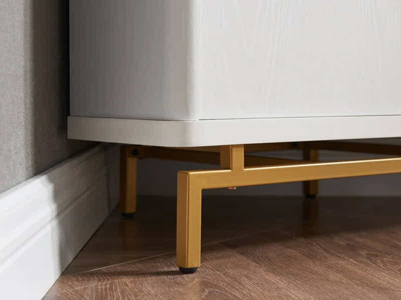 2-Door Corner Wine Cabinet - White