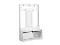 Transitional Hall Tree And Shoe Bench White