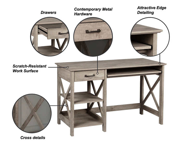 DS Writing Desk Rustic Oak
