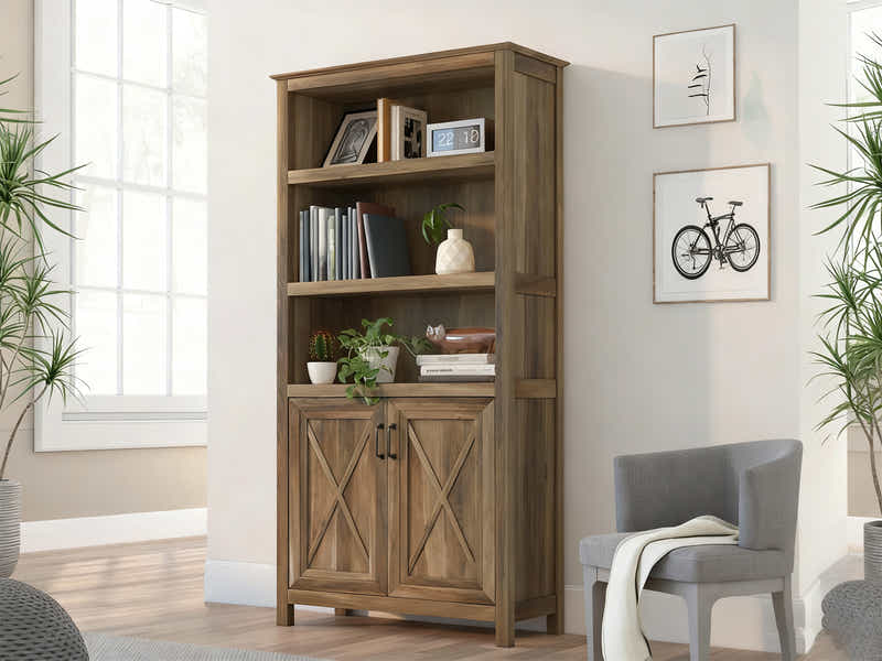 DS 2-Doors Bookcase Rustic Oak