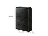 Vilda 5-Drawer Tallboy - Black
