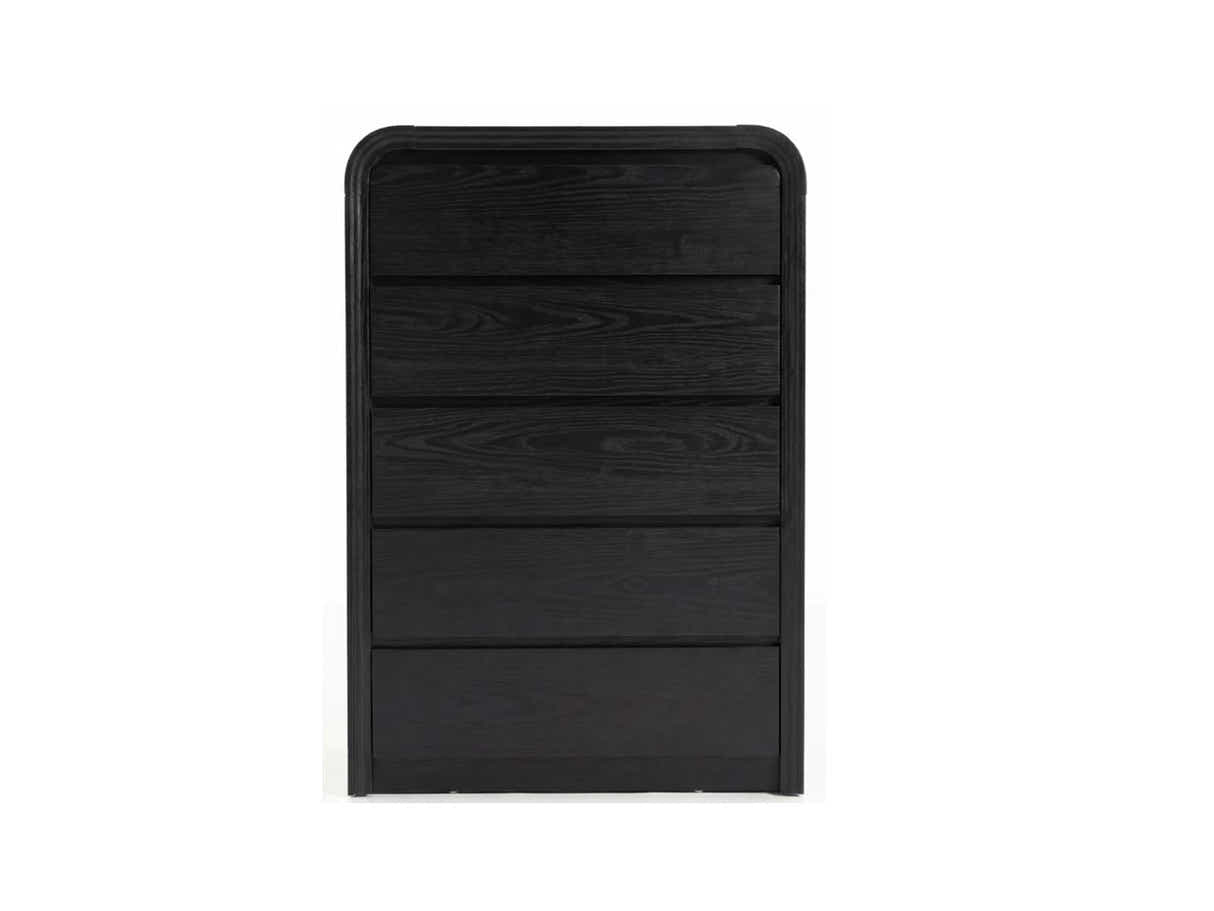 DS 5 Drawer Tallboy Black