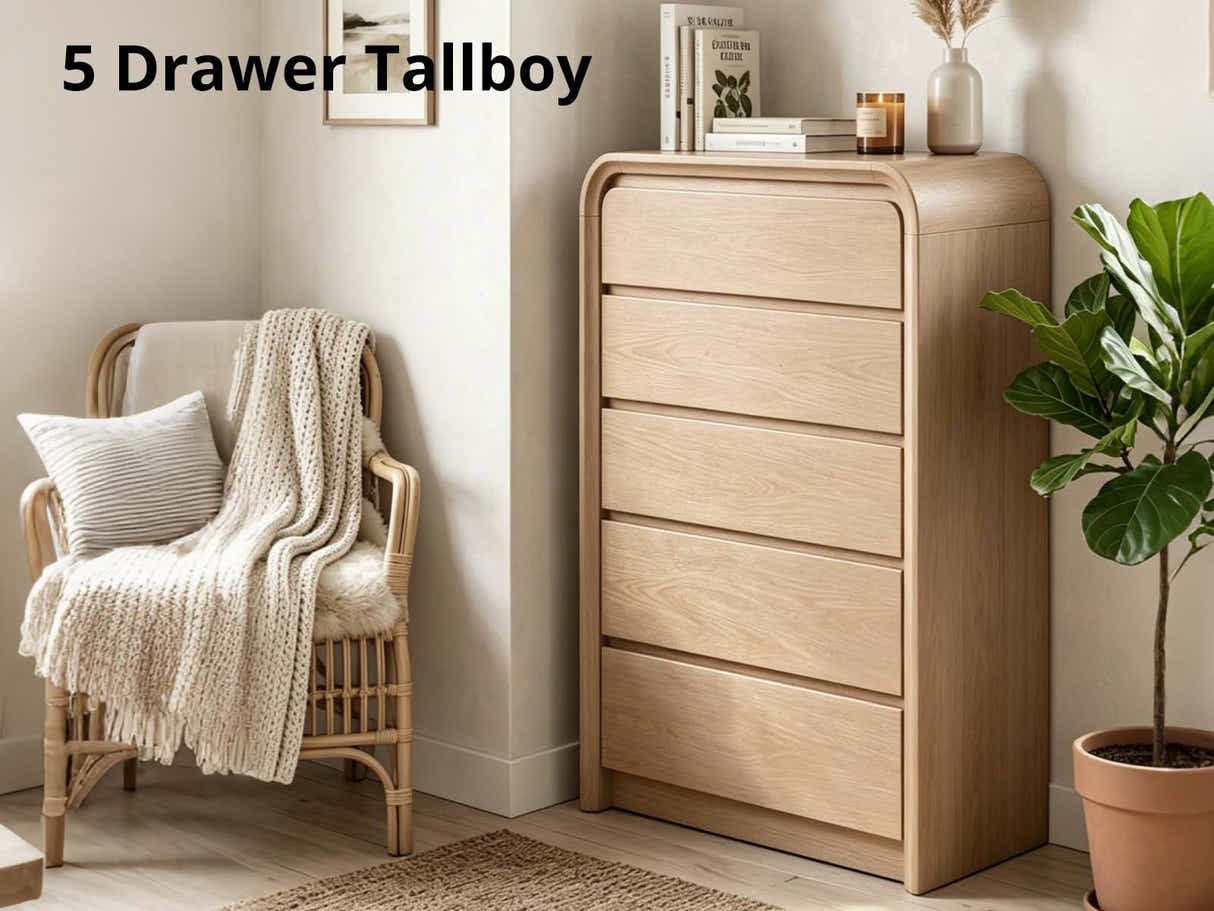 DS 5 Drawer Tallboy Wood
