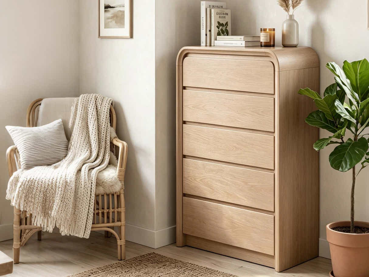 DS 5 Drawer Tallboy Wood