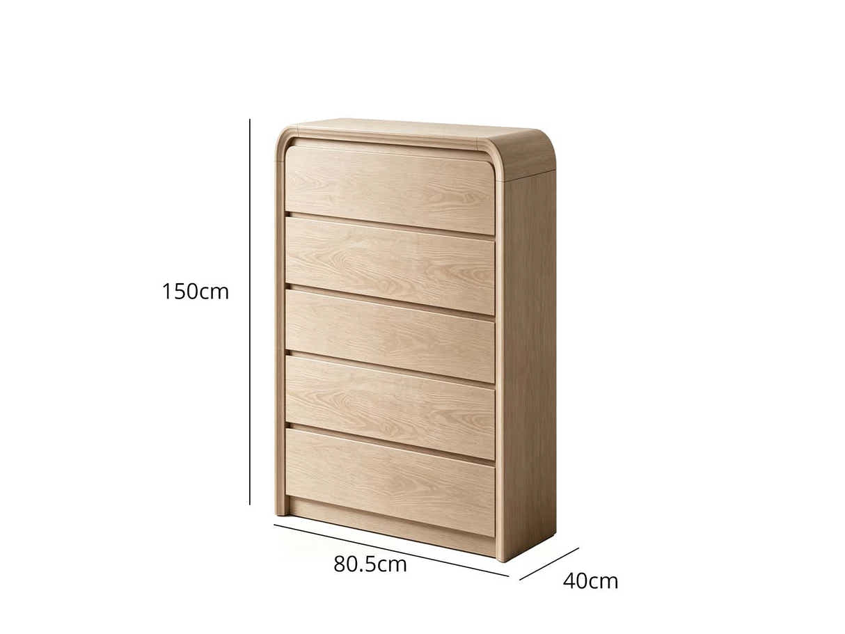 DS 5 Drawer Tallboy Wood