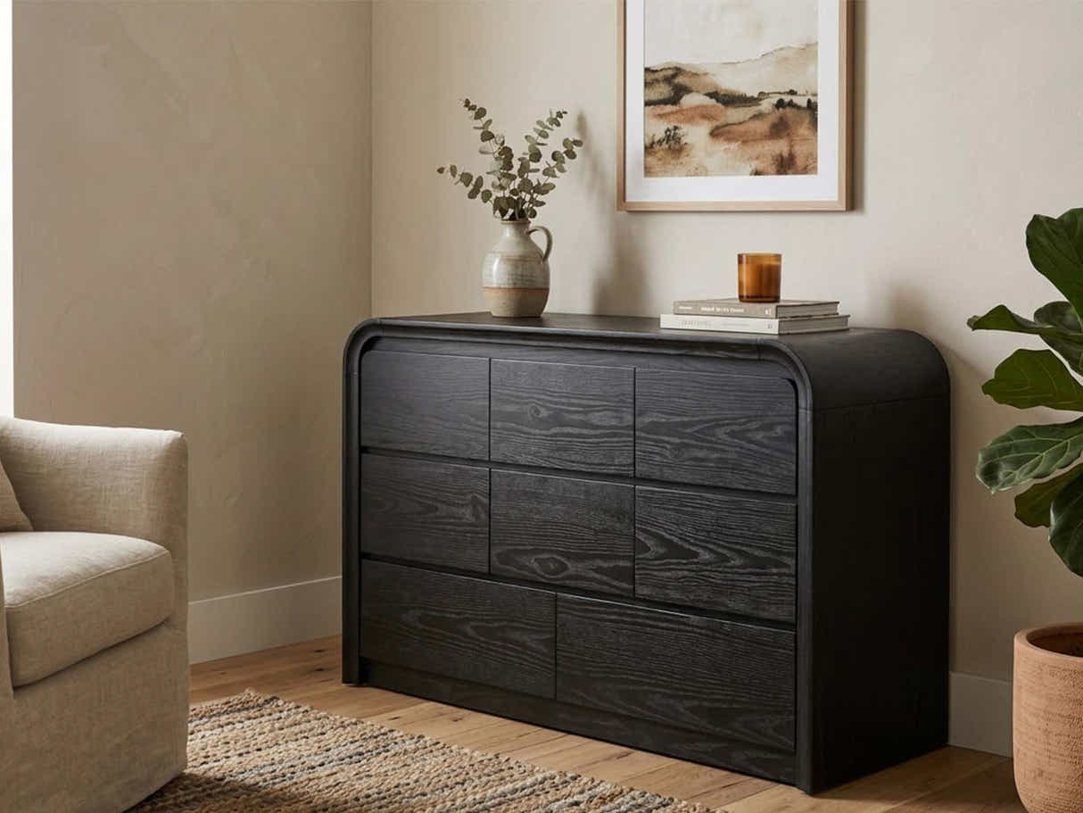 DS Kian 8-Drawer Cabinet - Black