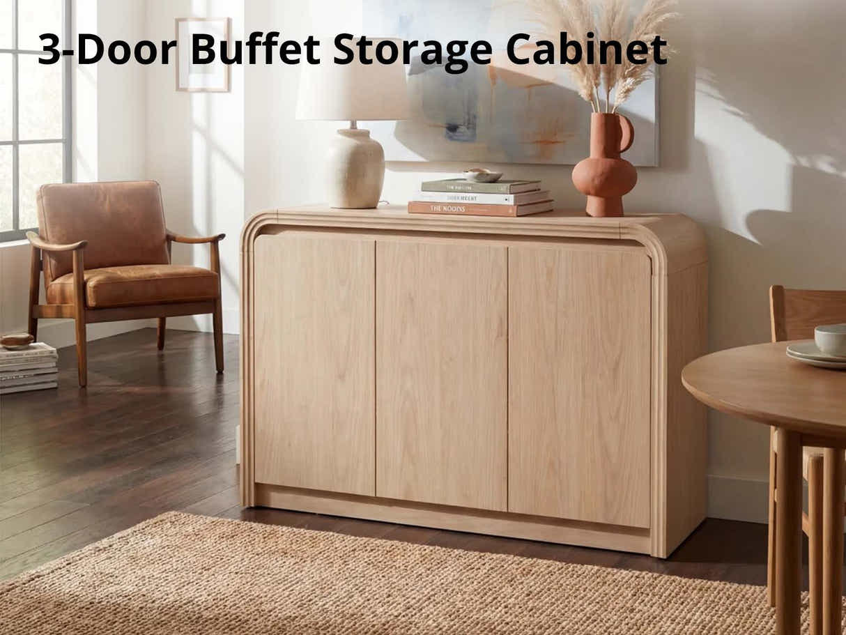 DS Olle 3-Door Buffet Storage Cabinet - Wood