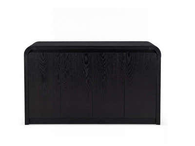 Vilda 4-Door Buffet Storage Cabinet - Black