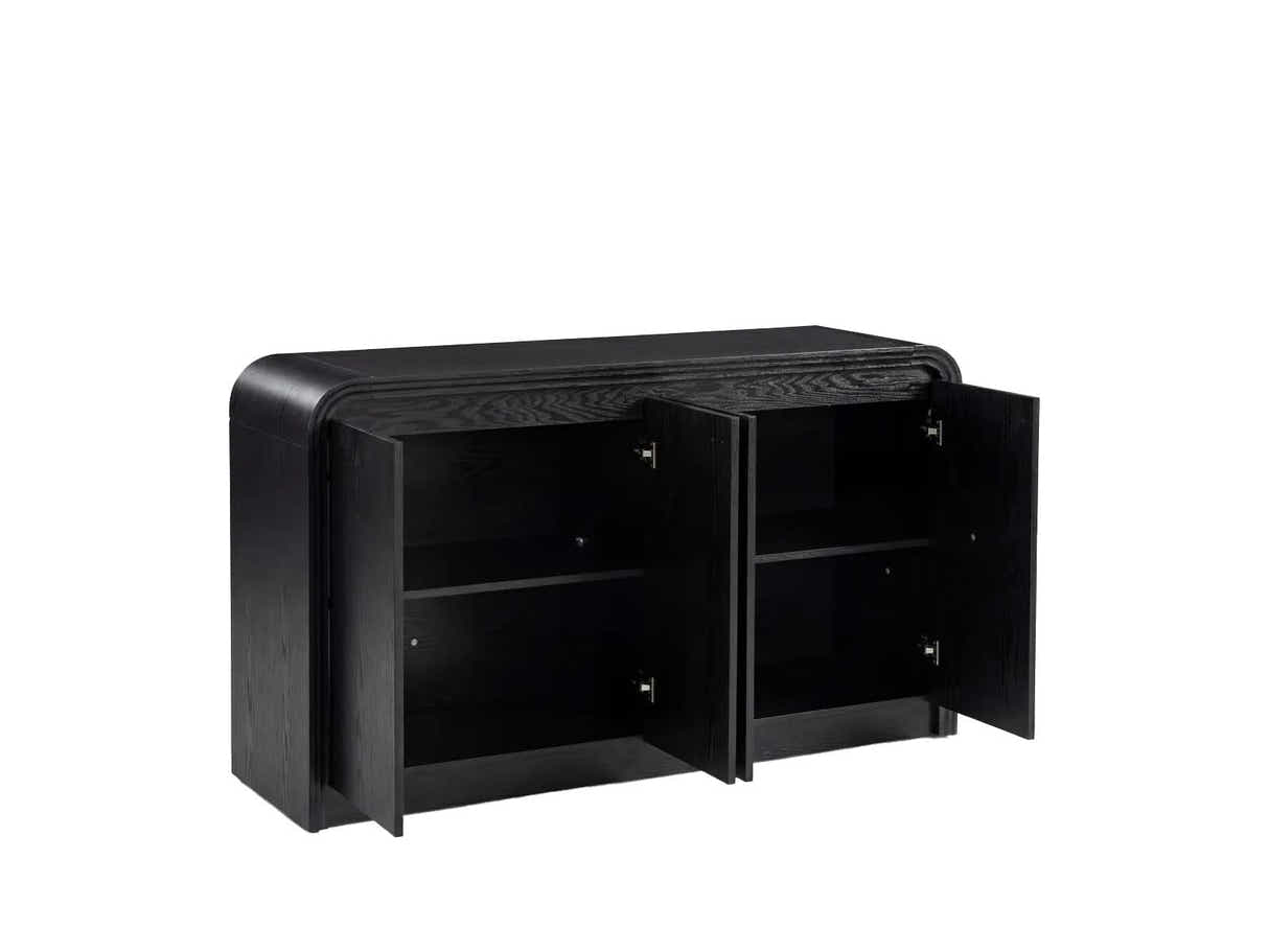 DS 4-Door Buffet Storage Cabinet Black