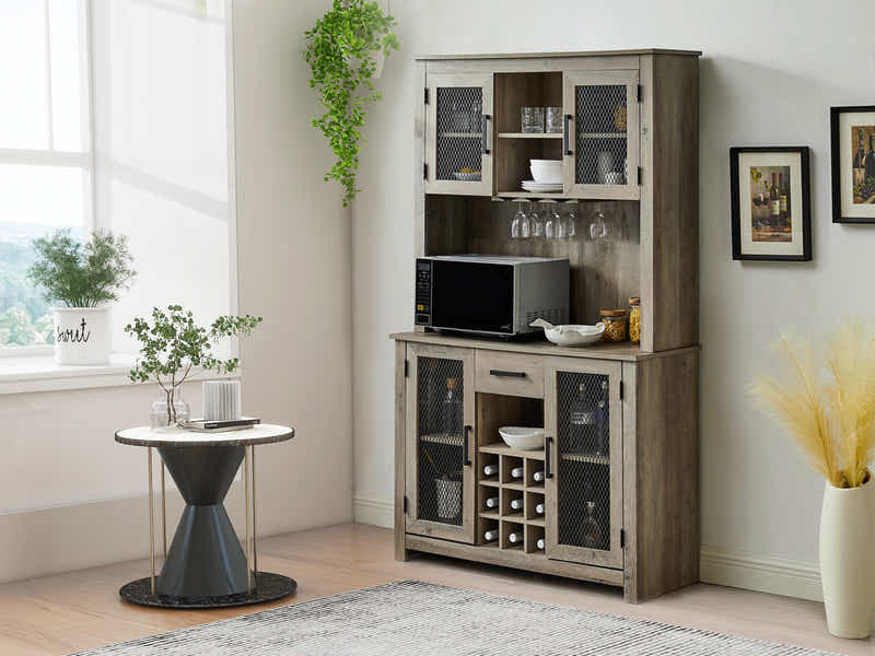 Grey Multifunctional Wine Cabinet