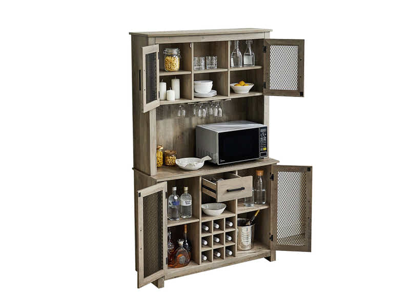 Grey Multifunctional Wine Cabinet
