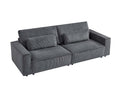 Modern Corduroy Sofa - Grey