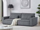 Modern Corduroy Sofa Grey