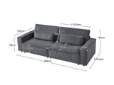 Modern Corduroy Sofa Grey