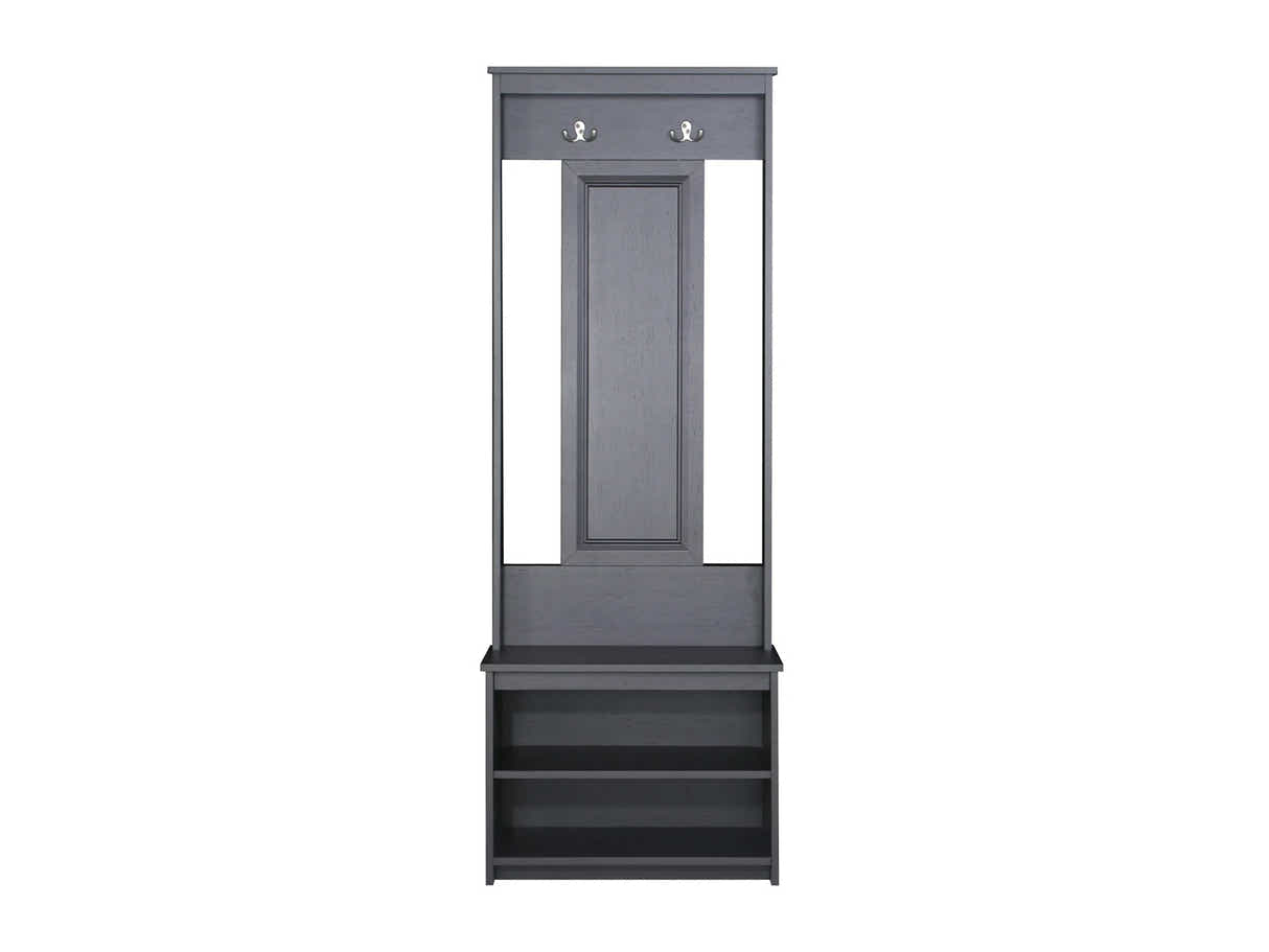 Hall Tree And Shoe Bench Antique Black
