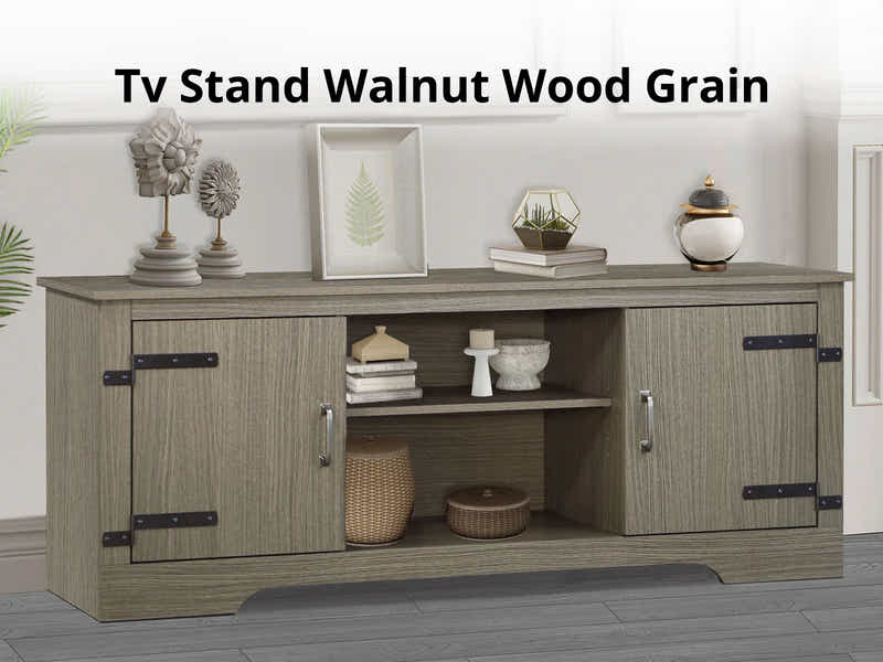 TV Stand - Walnut Wood Grain