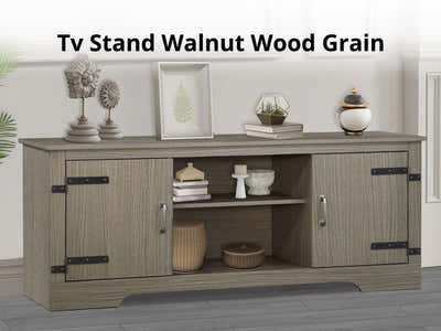 DS TV Stand Walnut Wood Grain