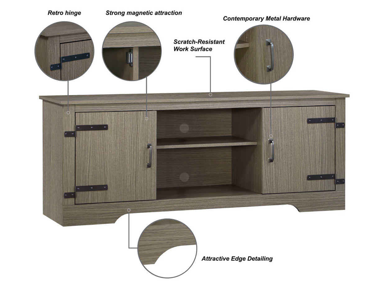 TV Stand - Walnut Wood Grain