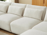 Modular Sofa Set with Ottoman - Beige