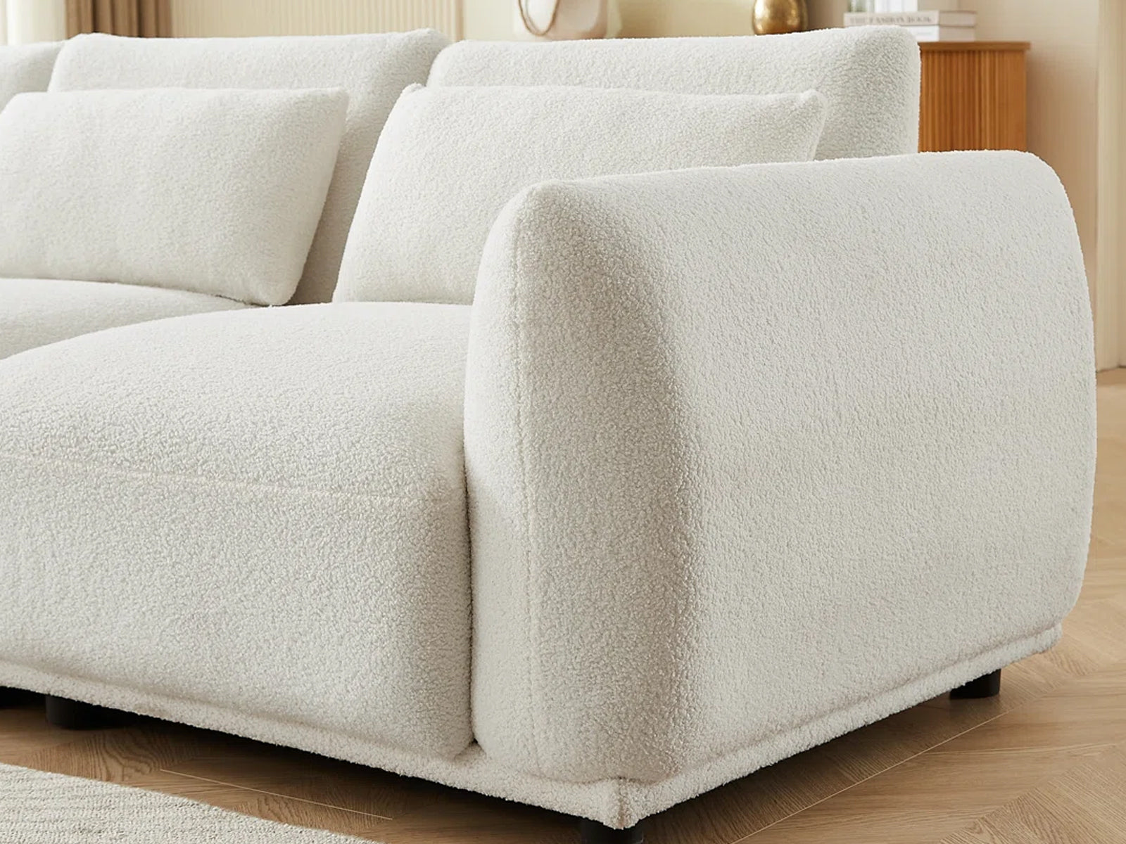 Modular Sofa Set with Ottoman - Beige