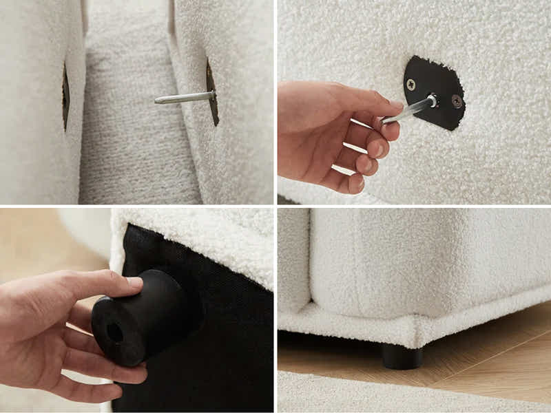 Modular Sofa Set with Ottoman - Beige