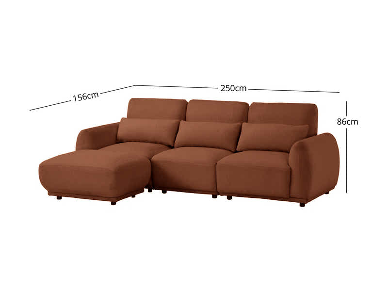 DS 4Pcs Modular Sofa Set Orange