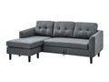 L-Shaped Pull Out Left Sofa Bed - Grey
