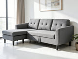 DS L-Shaped Pull Out Left Sofa Bed Grey