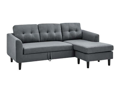 DS L-Shaped Pull Out Right Sofa Bed Grey