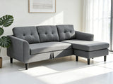 DS L-Shaped Pull Out Right Sofa Bed Grey