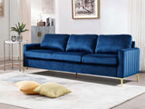 Velvet 3 Seater Sofa Navy Blue