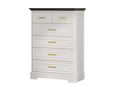 DS 6 Drawer Dresser White