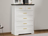 DS 6 Drawer Dresser White