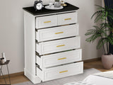 DS 6 Drawer Dresser White