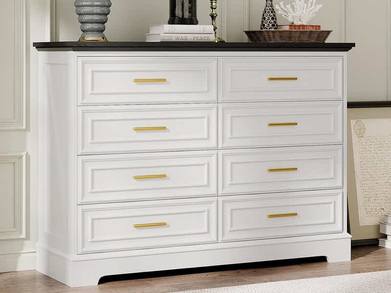 DS 8 Drawer Dresser White