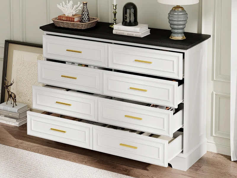 DS 8 Drawer Dresser White