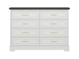 DS 8 Drawer Dresser White