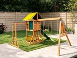 Wooden Swing with Slide Set  WS017 Wood Outdoor Play