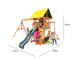 Wooden Swing with Slide Set  WS017 Wood Outdoor Play
